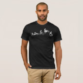 ライダーの進化の土のバイクのモトクロスのおもしろいなワイシャツ Tシャツ (正面フル)