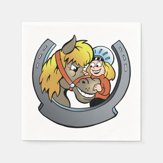 ライダーアンドホース紙ナプキン スタンダードカクテルナプキン (正面)