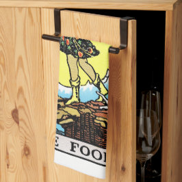 ライダーウェイテタロット専攻のアルカナザフール キッチンタオル