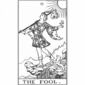 ライダーウェイテタロット専攻のアルカナザフール シール (正面)