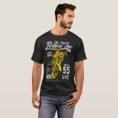 ライダーズ社1955ヴィンテージレトロモーターサイクルビーズ Tシャツ (正面フル)