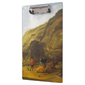 ライダー付きの川の風景Aelbert Cuyp クリップボード (左)