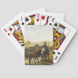 ライダー付きの川の風景Aelbert Cuyp トランプ