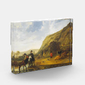 ライダー付きの川の風景Aelbert Cuyp フォトブロック (左)