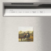 ライダー付きの川の風景Aelbert Cuyp マグネット (インサイチュ (食洗機))