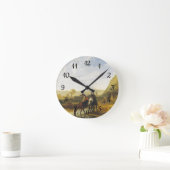 ライダー付き川の風景Aelbert Cuyp Round C ラウンド壁時計 (ホーム)