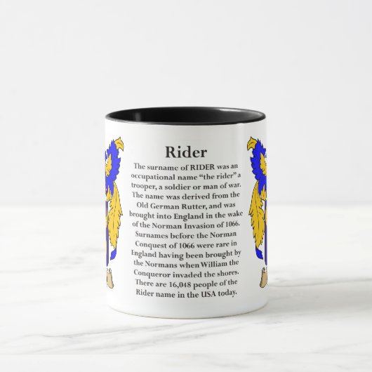 ライダー家族の紋章付き外衣 マグカップ (中央)