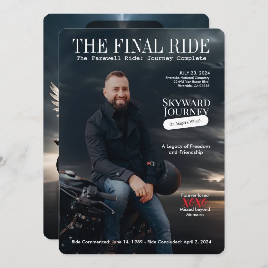 ライダー用葬式カードの翼 (正面/裏面)