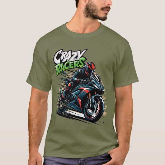ライダーmans tシャツモトバイクもしくは自転車に乗る人ライフスタイル tシャツ (正面)