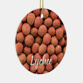 ライチまたはリチフルーツビーガンとベジタリアンギフト セラミックオーナメント (右)