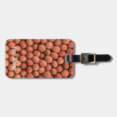 ライチまたはリチフルーツビーガンとベジタリアンギフト ラゲッジタグ (正面横)