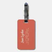 ライチまたはリチフルーツビーガンとベジタリアンギフト ラゲッジタグ (裏面縦)