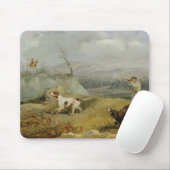 ライチョウの射撃、発砲(キャンバスの油) マウスパッド (マウス)