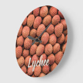 ライチーまたはリッチフルーツビーガンとベジタリアンの贈り物 ラージ壁時計 (傾斜)