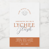 ライチ赤面焼きオレンジ色のワックスは製品ラベルを溶かす ワインラベル (シングルラベル)