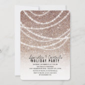 ライツきらめくシックグリッターホリデーパーティー招待状 招待状 (正面)