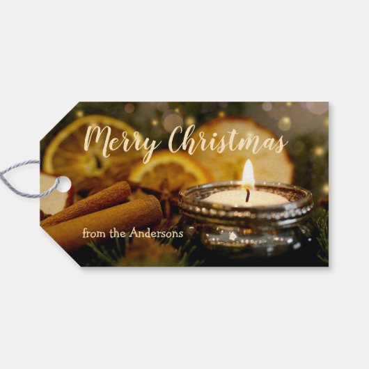 ライツきらめくシナモンメリークリスマスギフトラベル ギフトタグ (裏面横)