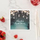 ライツきらめくパームツリーズエレガントビーチ結婚式 スタンダードカクテルナプキン (インサイチュ)