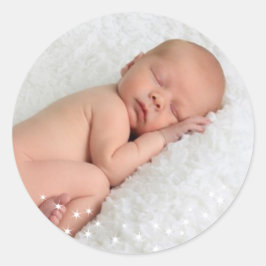 ライツきらめくホリデーフォトステッカー ラウンドシール