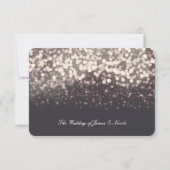 ライツきらめくロマンチックなグレーモダンウェディングRSVP 出欠カード (裏面)