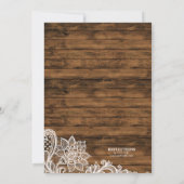 ライツウッド&レースウェディングシャワー招待状 招待状 (裏面)