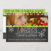 ライツカメラアクションホリデーパーティフォト招待状 招待状 (正面/裏面)