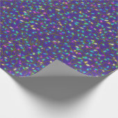 ライツガーランドウィンターホリデークリスマスブルー ラッピングペーパー (角)