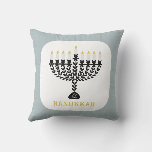 ライツシンプルフェスティバル（ユダヤ教）メノラーハヌカー クッション (裏面)