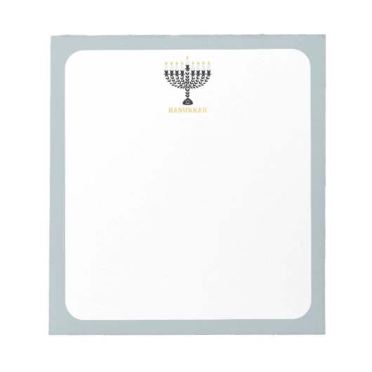 ライツシンプルフェスティバル（ユダヤ教）メノラーハヌカー ノートパッド (正面)
