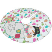 ライツハッピー雪だるまカスタムホリデーツリースカート ブラッシュドポリエステルツリースカート (アングル)