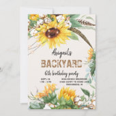 ライツバック素朴ヤードチャイルドバースデーパーティー 招待状 (正面)