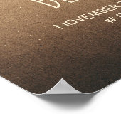 ライツメイソン素朴ジャー結婚の歓迎サイン ポスター (角)