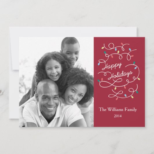 ライツモダンハッピーホリデーズフォトカードグルーポン シーズンカード (正面)