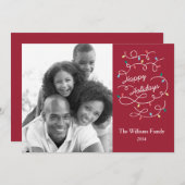 ライツモダンハッピーホリデーズフォトカードグルーポン シーズンカード (正面/裏面)