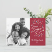 ライツモダンハッピーホリデーズフォトカードグルーポン シーズンカード (スタンド正面)