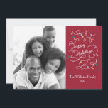 ライツモダンハッピーホリデーズフォトカードグルーポン シーズンカード<br><div class="desc">このフェスティバルとカードモダンは、家族や友人に休日の願いを送信するのに理想的である。それはクリスマスの光とデザインを備え渦巻形のて、スタイルのフォントを持って書い"幸せな休日"読.家族の名前、年、家族の写真を追加して記念に作る。</div>