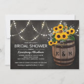 ライツヴィン素朴ヤードサンフラワーブライダルシャワー 招待状 (正面)