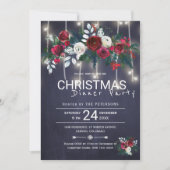 ライツ素朴ウィンターフローラクリスマスディナーパーティー 招待状 (正面)
