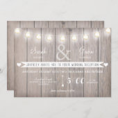 ライツ素朴ウェディングレセプション招待状 招待状 (正面/裏面)