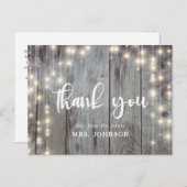 ライツ素朴ウッドサンキューブライダルシャワー ポストカード (正面/裏面)