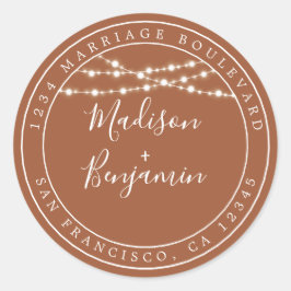 ライツ素朴テラコッ結婚タズ差出人住所 ラウンドシール