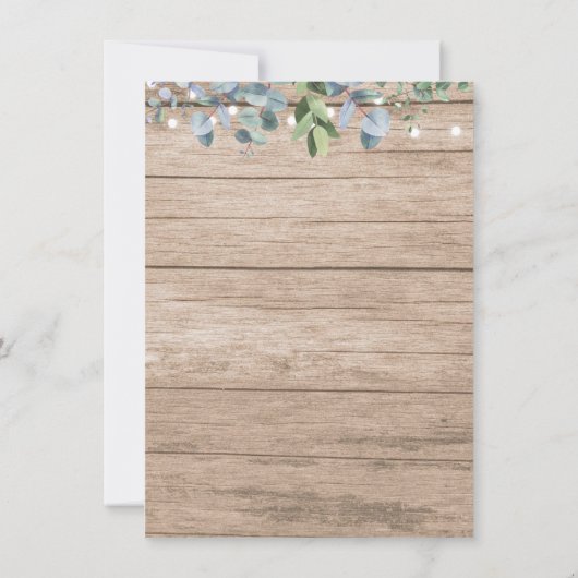 ライツ素朴フローラリハーサルディナー招待状 招待状 (裏面)