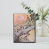 ライディングアドラゴンヴィンテージオズイラストレーション ポストカード (スタンド正面)