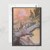 ライディングアドラゴンヴィンテージオズイラストレーション ポストカード (正面/裏面)