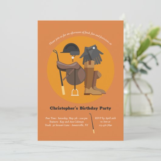 ライディングエレメンツエクエストリアン誕生日招待状 招待状 (スタンド正面)