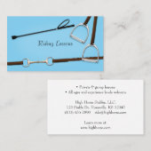 ライディングクロップ&ホースタックブルーエクエストリアン 名刺 (正面/裏面)