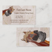 ライディングコーチイングリッシュウェスタンおもしろいホース 名刺 (正面/裏面)