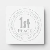 ライディングスクールショージャンプ第1位トロフィー賞 フォトプラーク (正面)