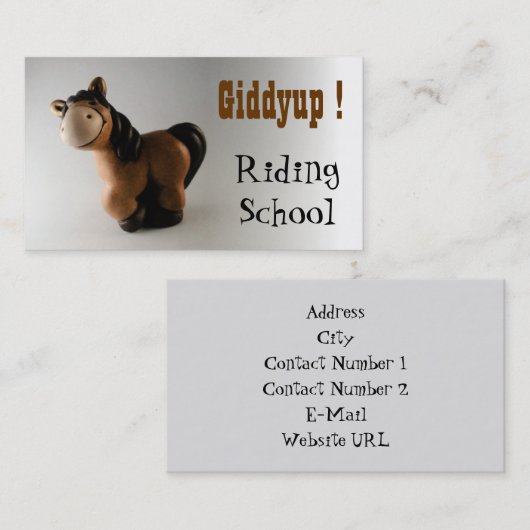 ライディングスクール 名刺 (正面/裏面)