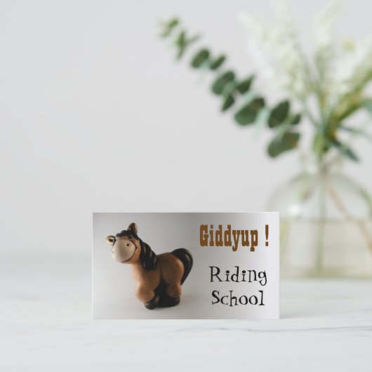 ライディングスクール 名刺 (スタンド正面)